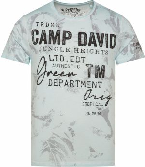 CAMP DAVID Tričko  svetlomodrá / čierna