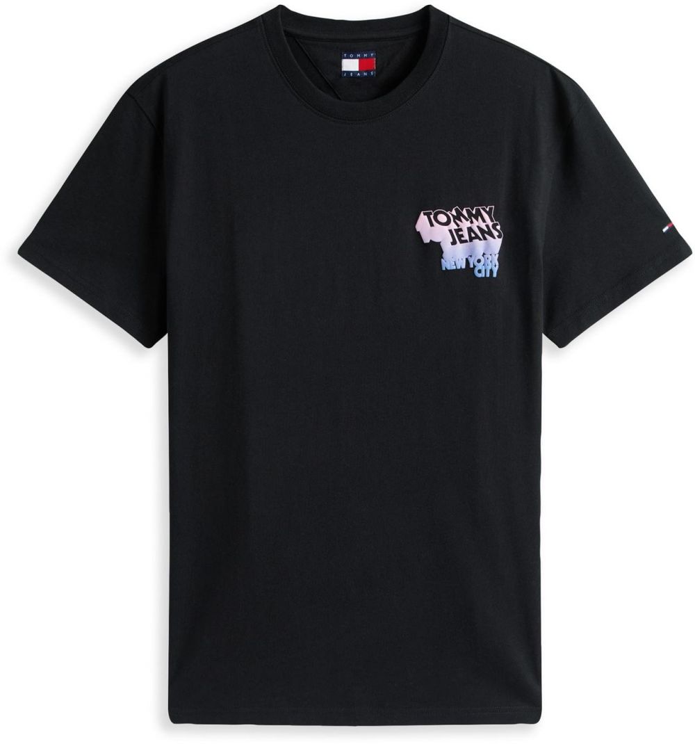 Tommy Jeans Tričko  azúrová / orgovánová / ružová / čierna