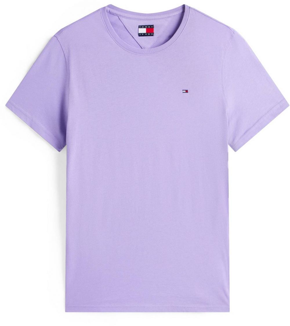 Tommy Jeans Tričko  námornícka modrá / levanduľová / červená / biela