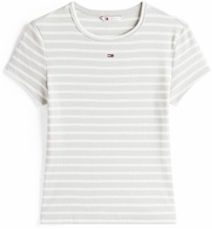 Tommy Jeans Tričko 'Essential'  svetlozelená / biela