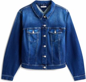 Tommy Hilfiger Curve Prechodná bunda  modrá denim