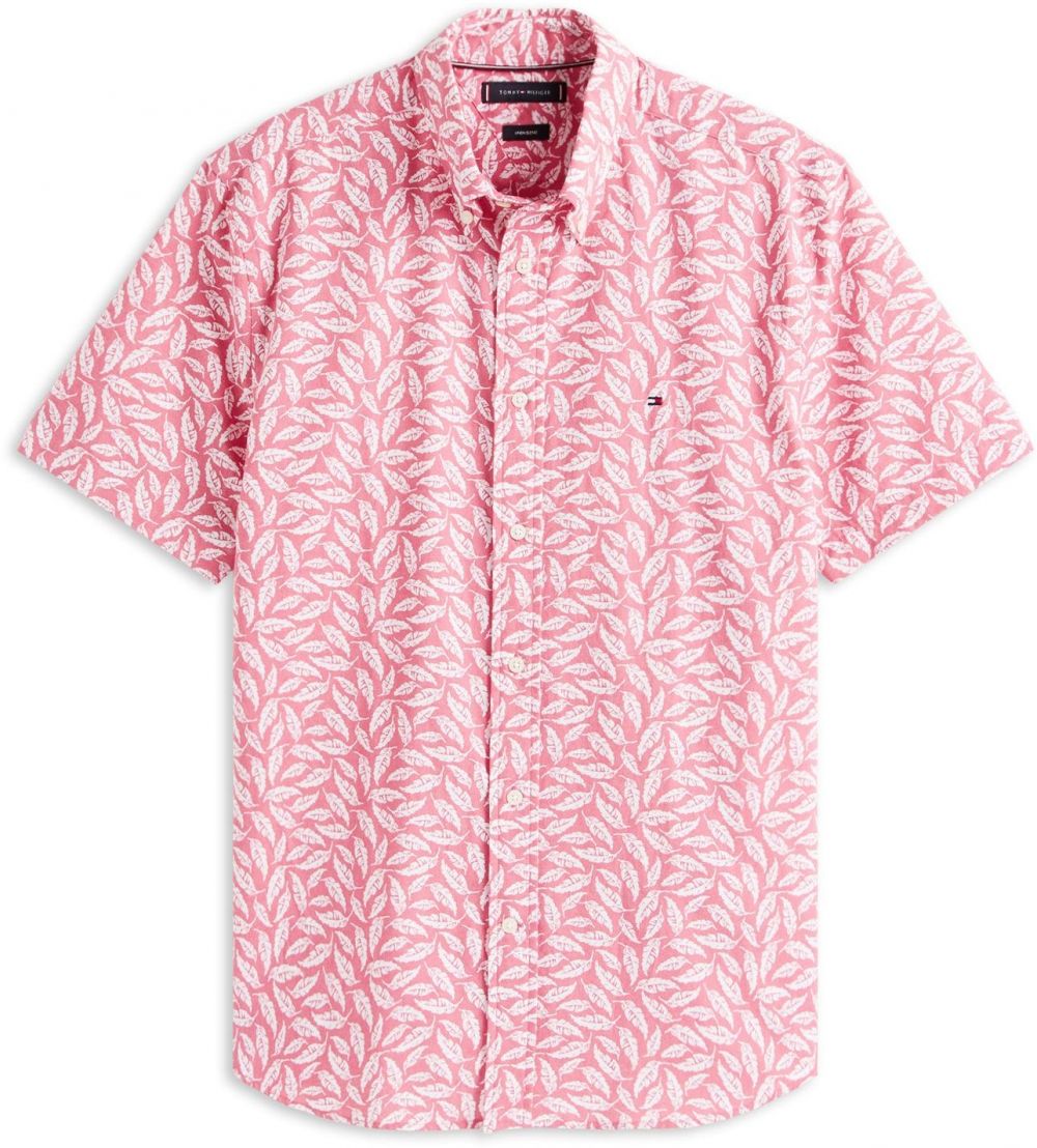 TOMMY HILFIGER Košeľa  ružová / biela