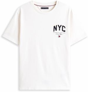 TOMMY HILFIGER Tričko  svetlobéžová / námornícka modrá