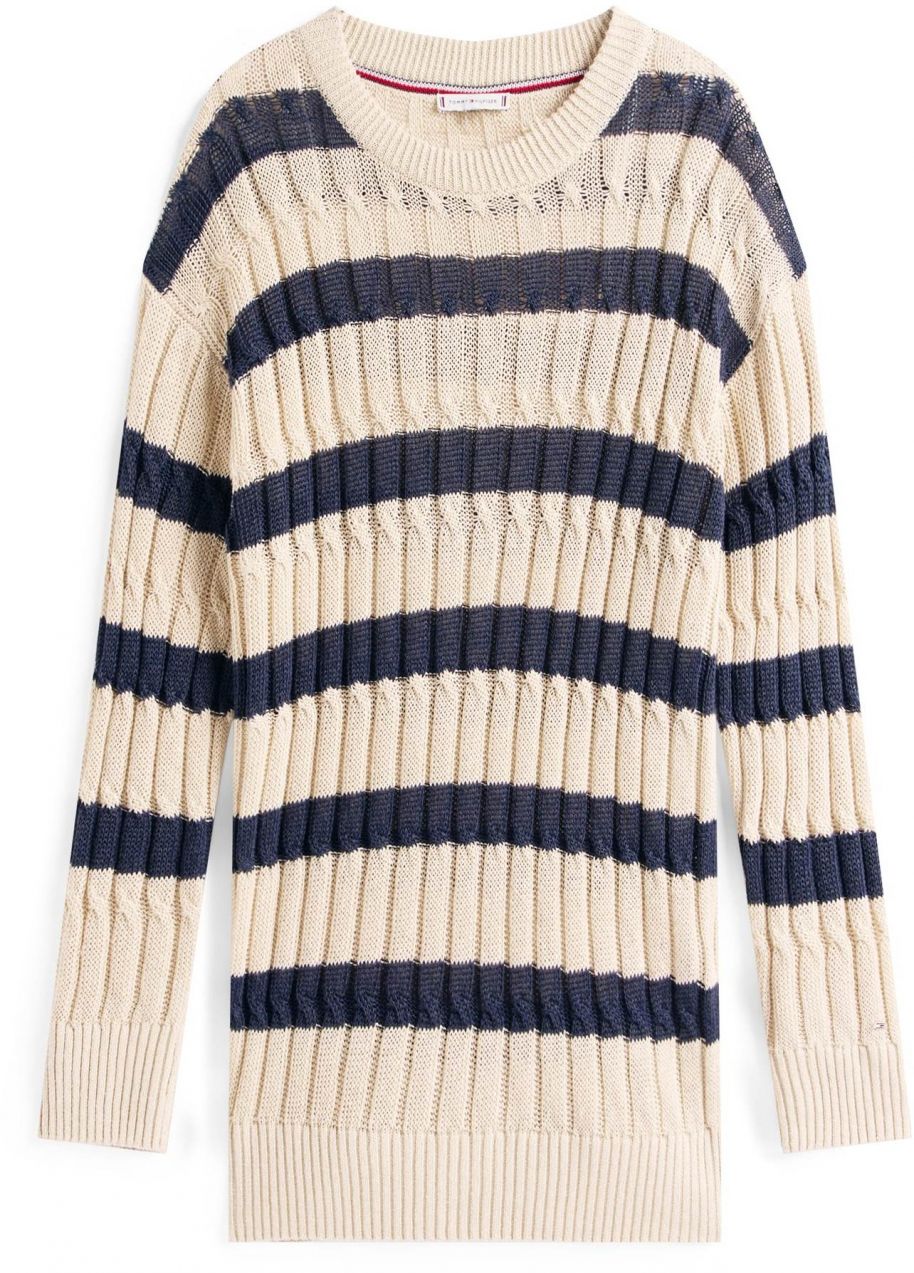 TOMMY HILFIGER Sveter  béžová / námornícka modrá