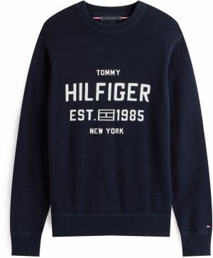 TOMMY HILFIGER Sveter 'ATHLEISURE'  tmavomodrá / biela
