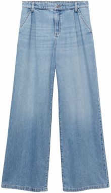 MANGO Plisované rifle 'ONA'  modrá denim