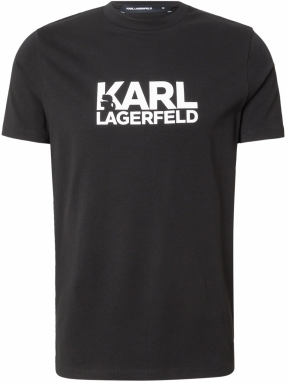 Karl Lagerfeld Tričko  čierna / biela