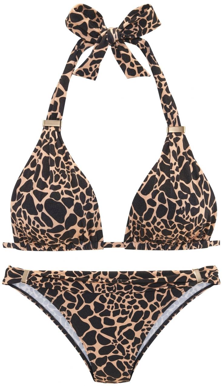 LASCANA Bikiny  kapučíno / čierna