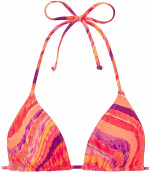 Bruno Banani Bikinový top  fialová / oranžová / červená