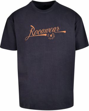 ROCAWEAR Tričko 'Rocroc'  námornícka modrá / oranžová