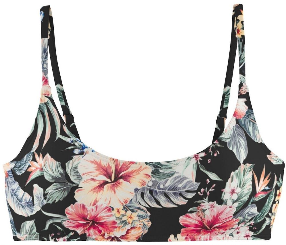 LASCANA Bikinový top  zelená / červená / čierna