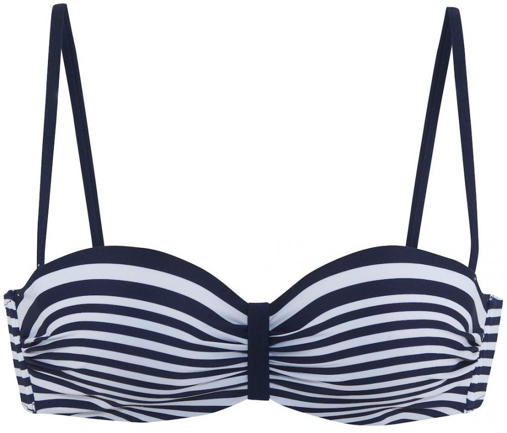 LASCANA Bikinový top  námornícka modrá / biela