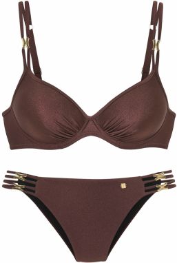 JETTE Bikiny  tmavohnedá