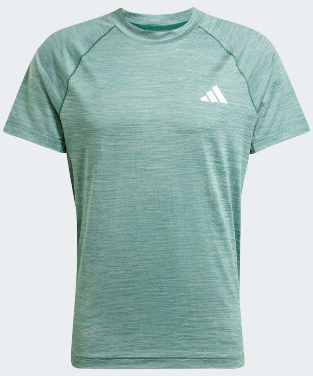 ADIDAS PERFORMANCE Funkčné tričko 'GYM+'  zelená melírovaná / biela