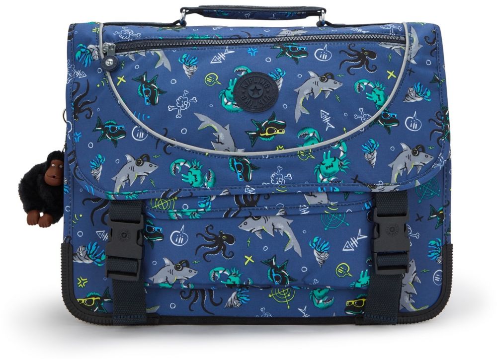 KIPLING Batoh 'Preppy'  tyrkysová / tmavomodrá / sivá / čierna
