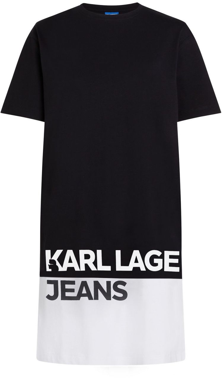 KARL LAGERFELD JEANS Šaty  čierna / biela