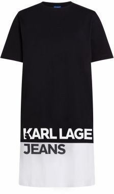 KARL LAGERFELD JEANS Šaty  čierna / biela
