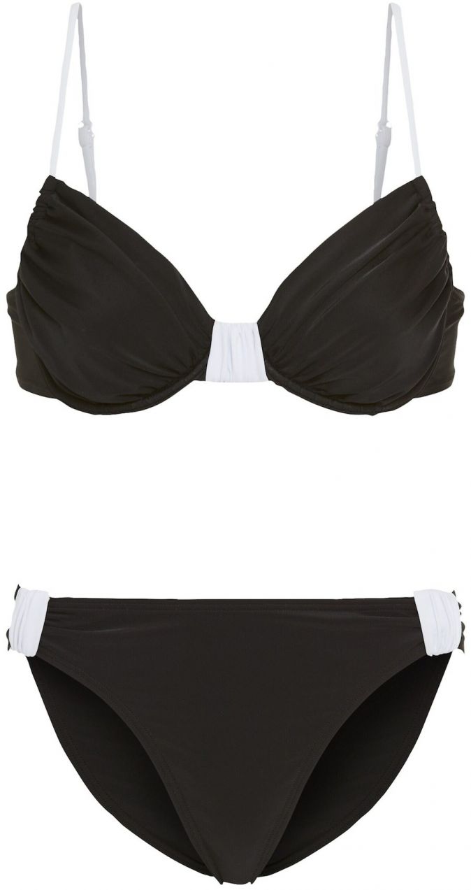 LSCN by LASCANA Bikiny  čierna / biela