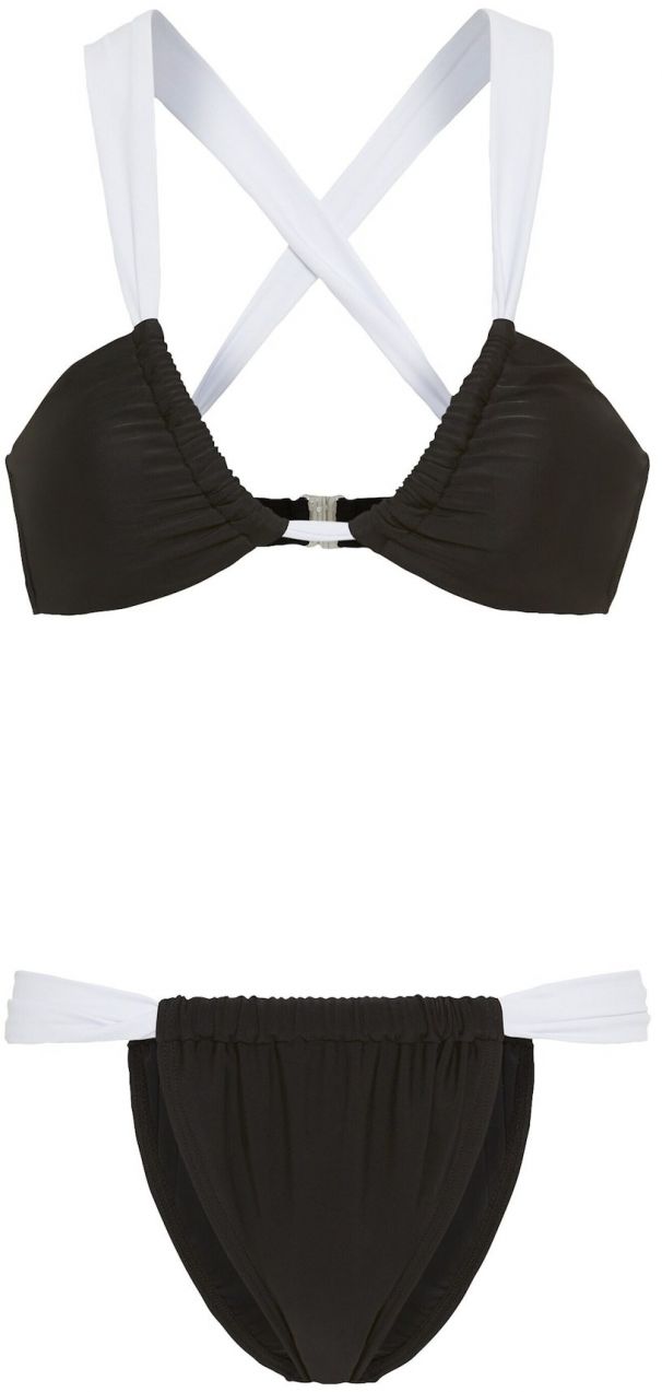 LSCN by LASCANA Bikiny  čierna / biela