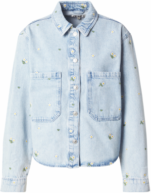 ONLY Prechodná bunda 'ONLCassie'  modrá denim / karí / zelená / biela