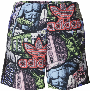 ADIDAS ORIGINALS Nohavice 'Adidas x Jeremy Scott'  svetlomodrá / svetlozelená / ružová / čierna