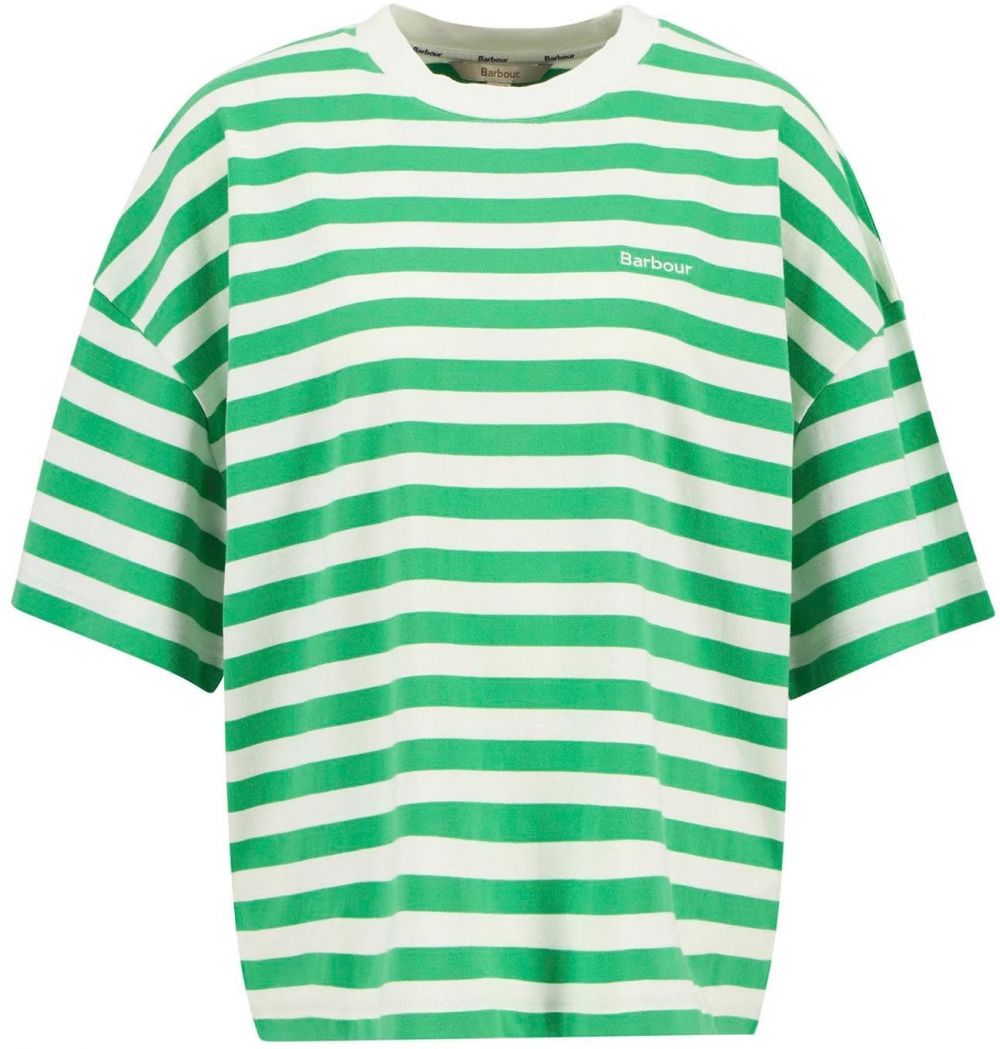 Barbour Tričko 'Abby'  zelená / biela