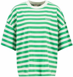 Barbour Tričko 'Abby'  zelená / biela