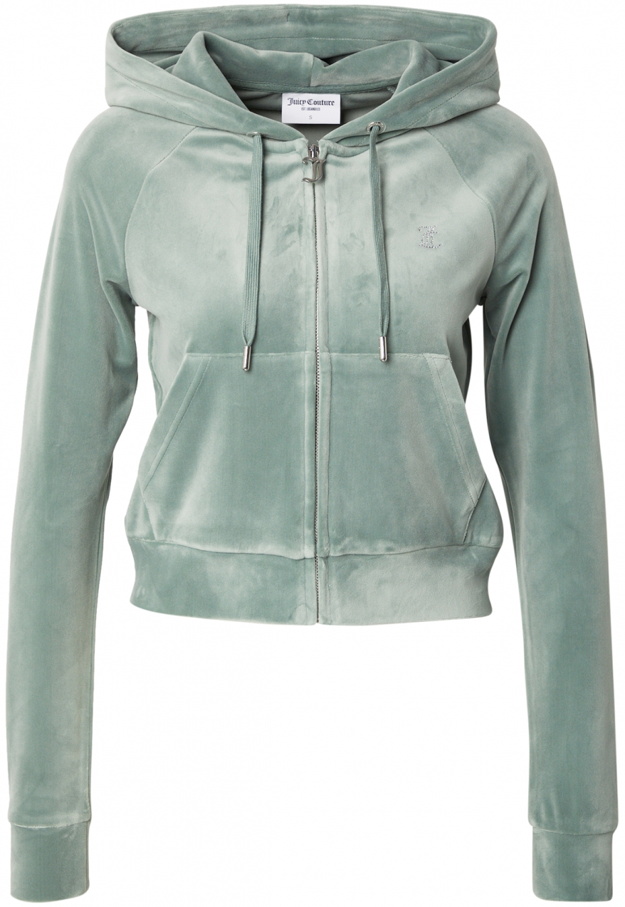 Juicy Couture Tepláková bunda 'MADISON'  mätová / strieborná