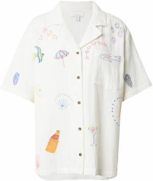 TOPSHOP Blúzka  azúrová / žltá / oranžová / biela
