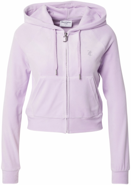 Juicy Couture Tepláková bunda 'MADISON'  svetlofialová / strieborná