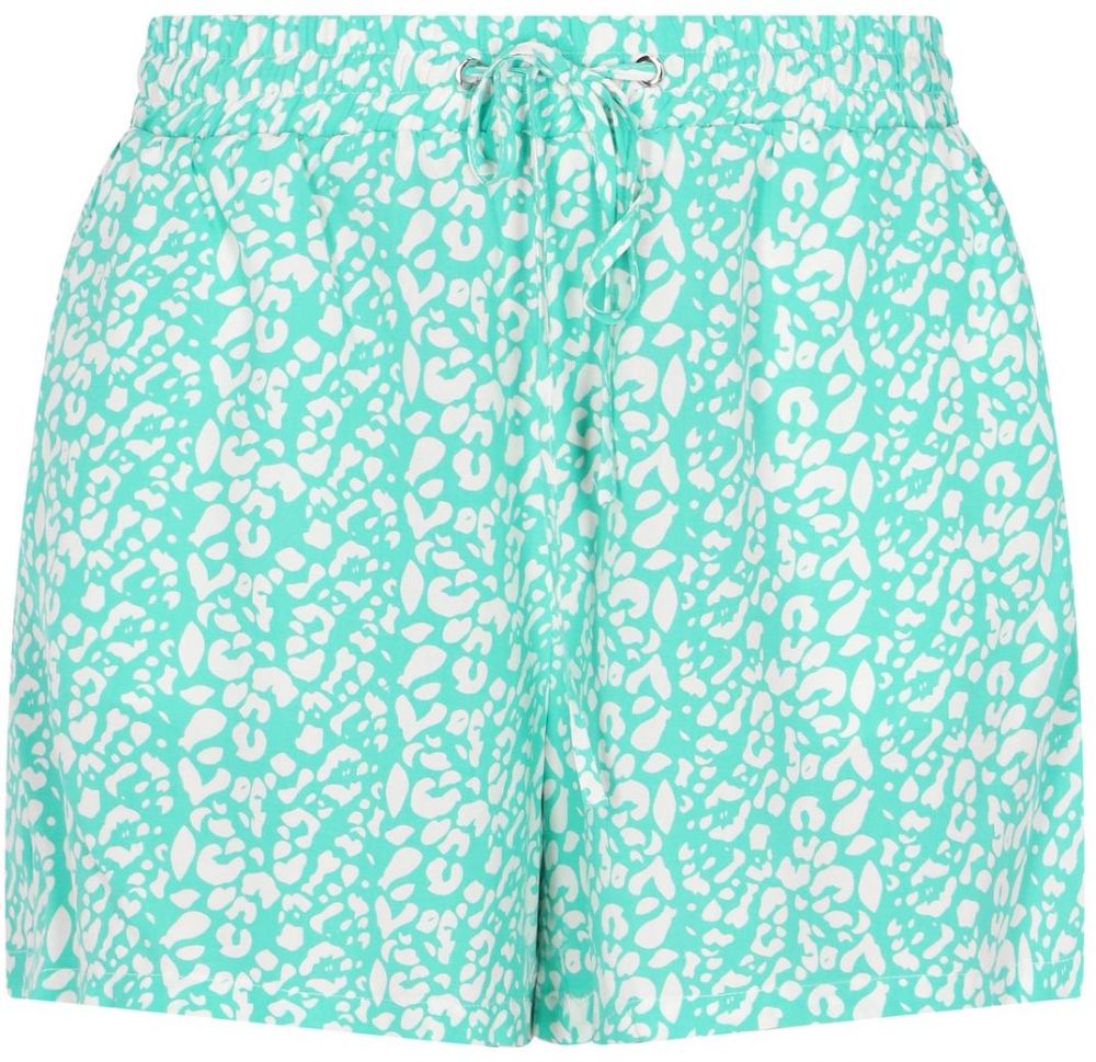 swirly Nohavice 'Comfy'  tyrkysová / biela