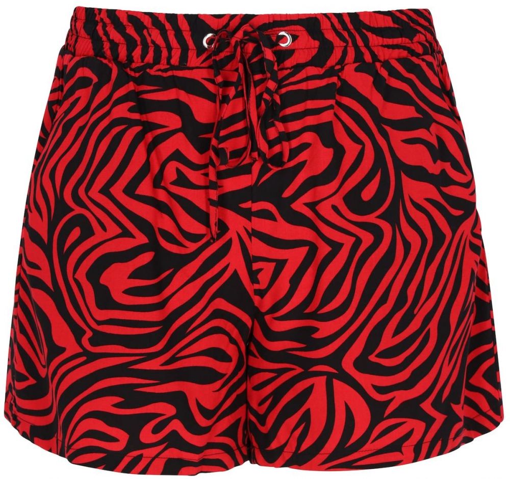 swirly Nohavice 'Comfy'  krvavo červená / čierna