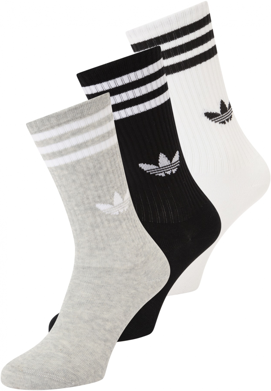 ADIDAS ORIGINALS Ponožky  sivá / čierna / biela