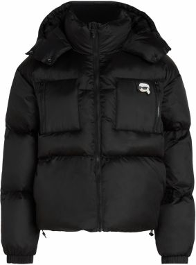 Karl Lagerfeld Zimná bunda 'Ikon'  béžová / čierna / biela