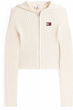 Tommy Jeans Kardigán  námornícka modrá / brusnicová / šedobiela