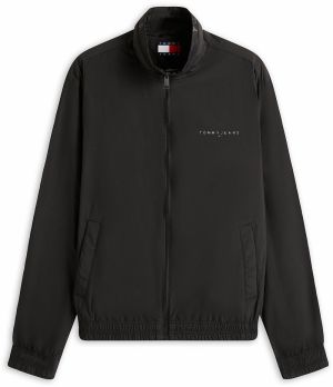 Tommy Jeans Prechodná bunda 'Essential'  sivá / čierna