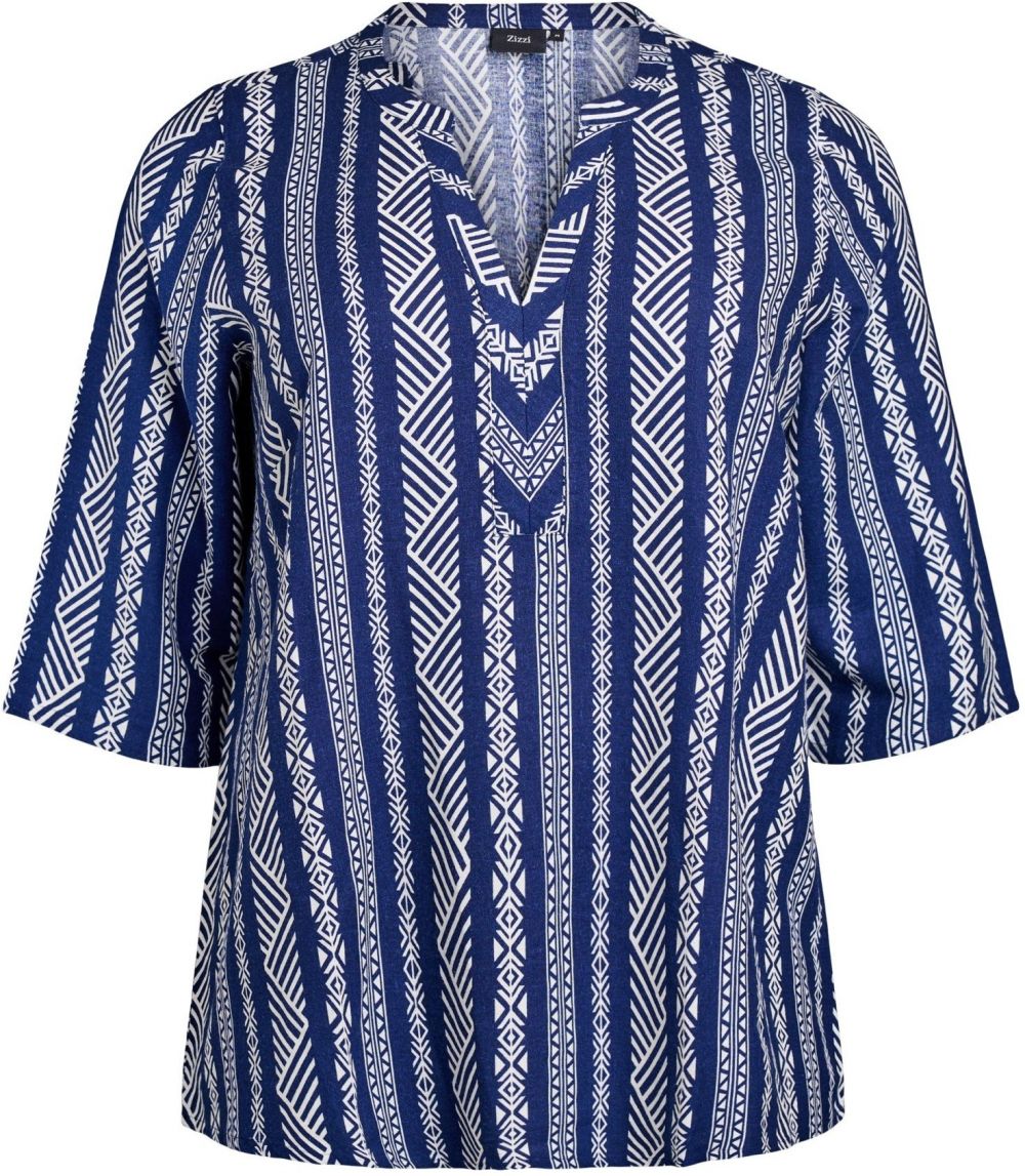 Zizzi Blúzka 'VBITTEN'  krémová / enciánová