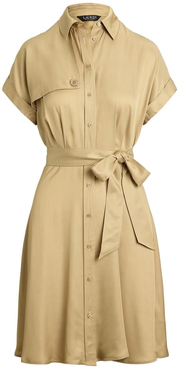 Lauren Ralph Lauren Košeľové šaty  piesková
