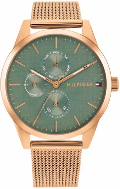 TOMMY HILFIGER Analógové hodinky 'CAMILLE'  ružové zlato / pastelovo zelená