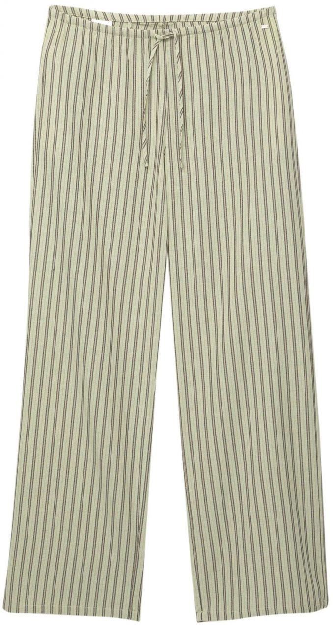 Pull&Bear Nohavice  kaki / čierna