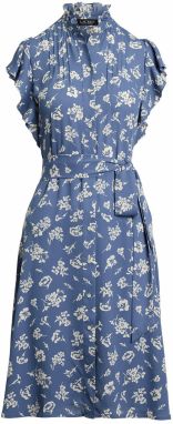 Lauren Ralph Lauren Košeľové šaty  svetlobéžová / zafírová