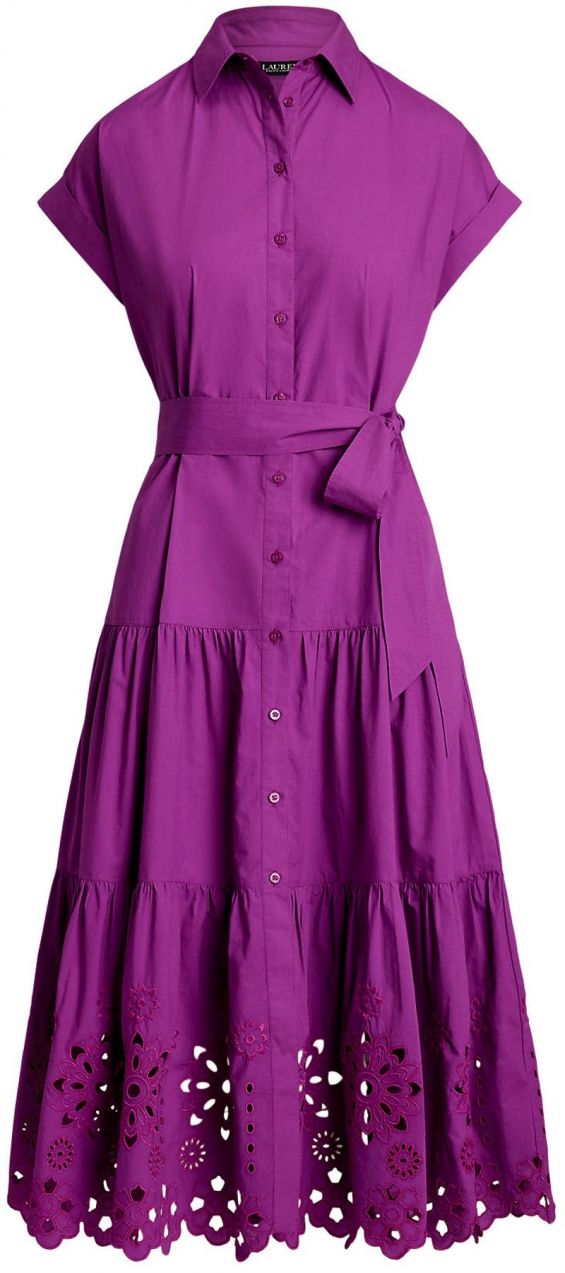 Lauren Ralph Lauren Košeľové šaty  fialová