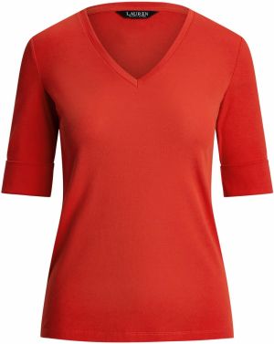 Lauren Ralph Lauren Tričko  oranžovo červená
