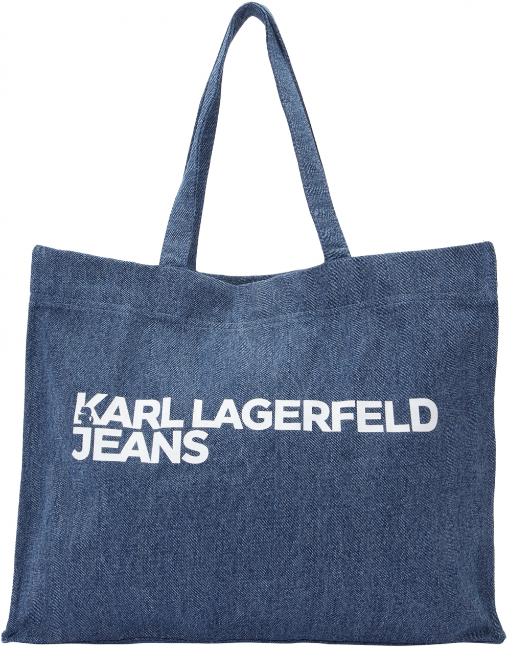KARL LAGERFELD JEANS Shopper  modrá denim / biela