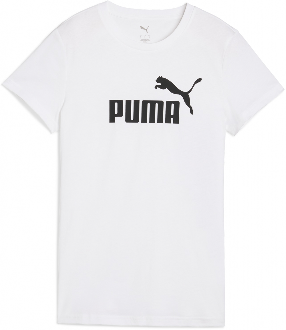 PUMA Funkčné tričko 'Ess No. 1'  čierna / biela