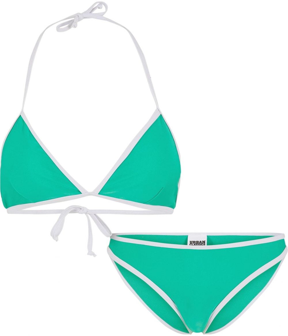 Urban Classics Bikiny  zelená / biela
