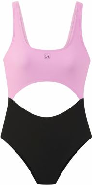 LASCANA ACTIVE Športové jednodielne plavky  svetlofialová / čierna