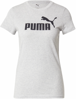 PUMA Funkčné tričko 'ESS No. 1'  sivá melírovaná / čierna