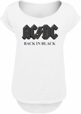 F4NT4STIC Tričko 'ACDC Back In Black'  antracitová / biela melírovaná