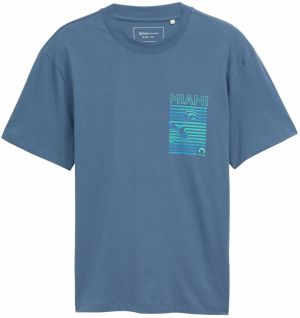 TOM TAILOR DENIM Tričko  modrá / azúrová / vodová